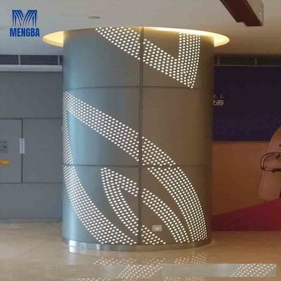 Stadiums Aluminium Exterior Wall Cladding 1mm / 2mm Thickness Column Cover