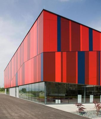 Prefab Aluminium Profile Wall Cladding Soundproof curved building facade