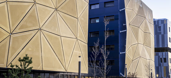 Laser Cut Aluminium Curtain Wall Facade Fireproof One Stop Project Solutions