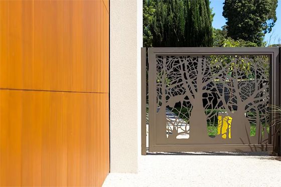 ODM Modern Aluminum Fence Gate Fireproof Powder Coated Aluminium Gate