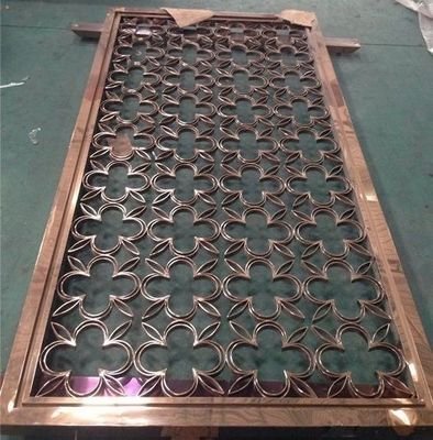 Portable Room Divider Screen Floral Modern Heat Insulation ISO9001