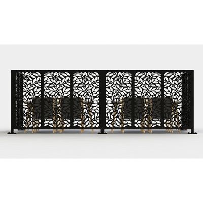Black Office Room Screen Divider Lightweight Custom Room Divider aluminium