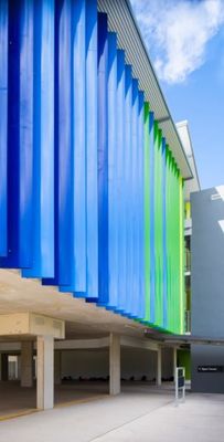 Building Outdoor Aluminium Louvres Powder Coating Waterproof