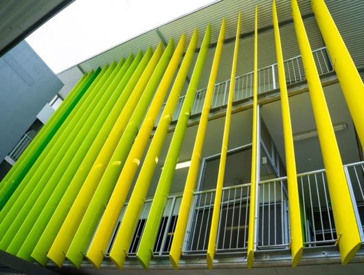 Building Outdoor Aluminium Louvres Powder Coating Waterproof