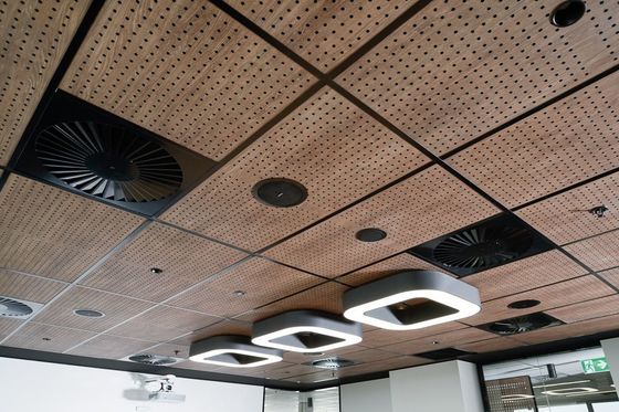 Circles 70 50x50 cm suspend tiles indoor solid wood printed panels natural wood mirror 3d curved wall panel for wall cov