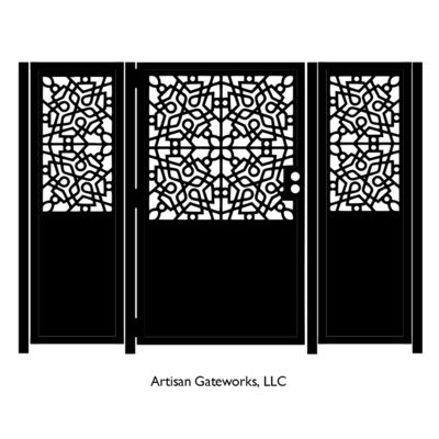 OEM Black Sliding Aluminum Fence Gate Fireproof And Weather Resistant